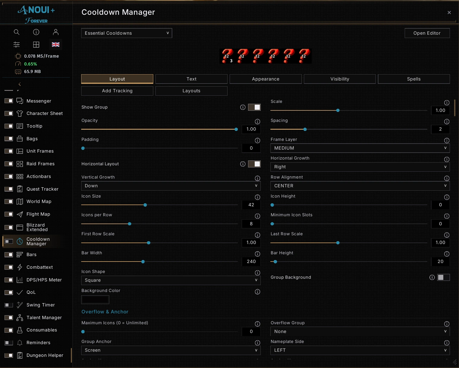 Cooldown Manager