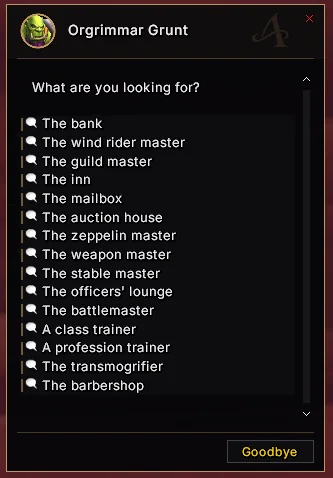 NPC dialogue