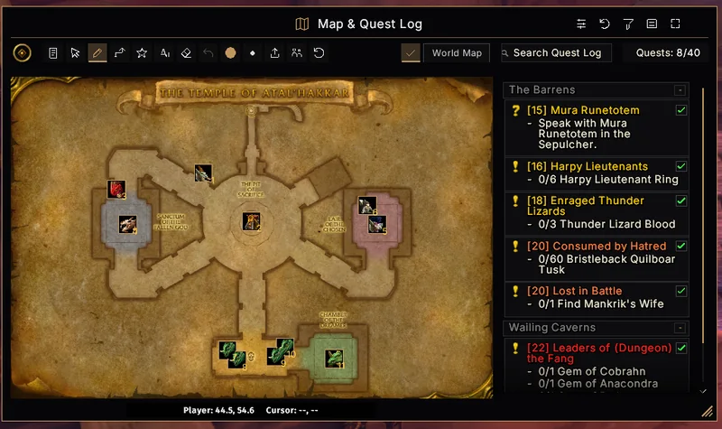 Dungeon map