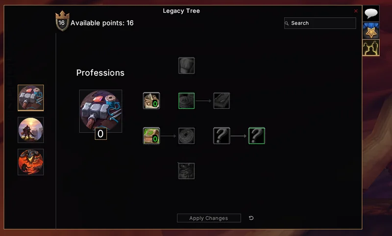 Legacy talents