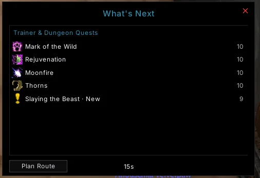Quest route planning