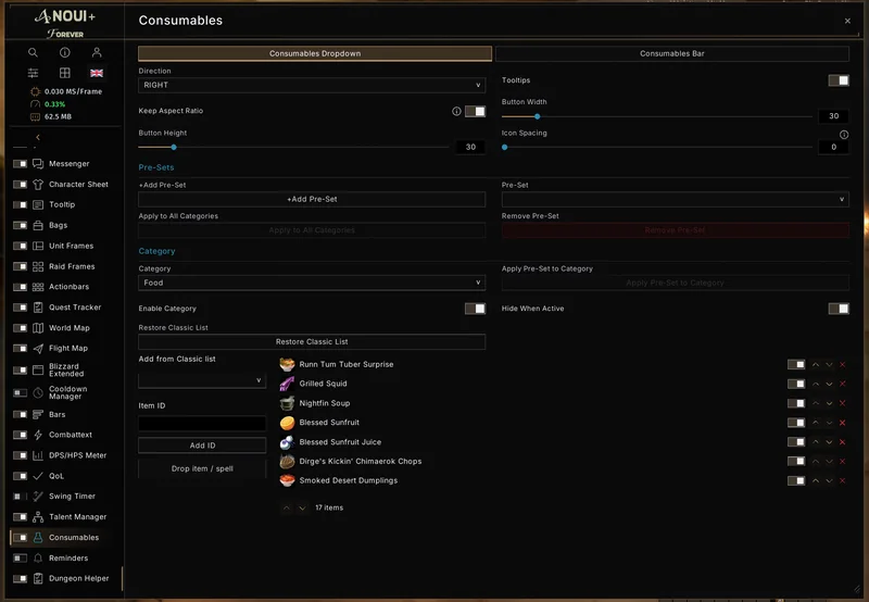 Tooltip settings