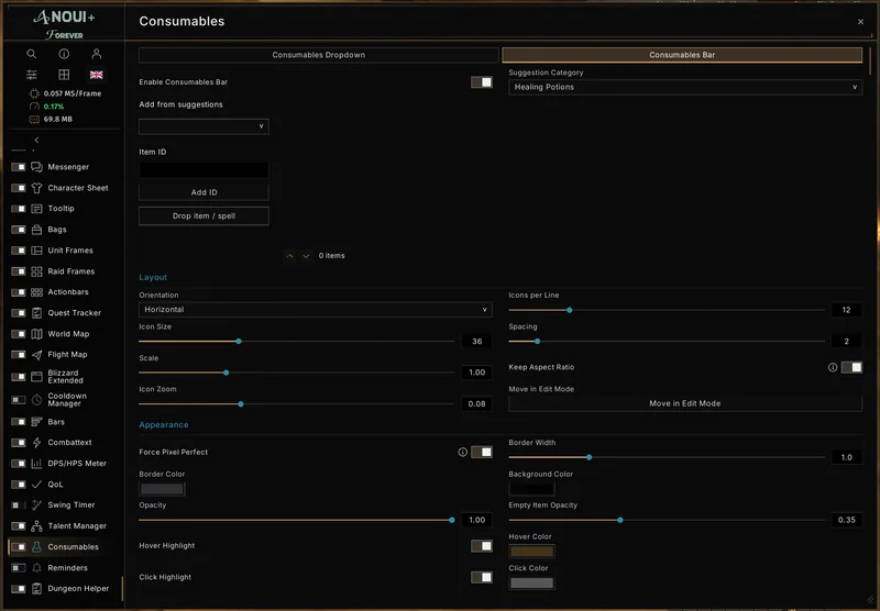 Quest tracker settings