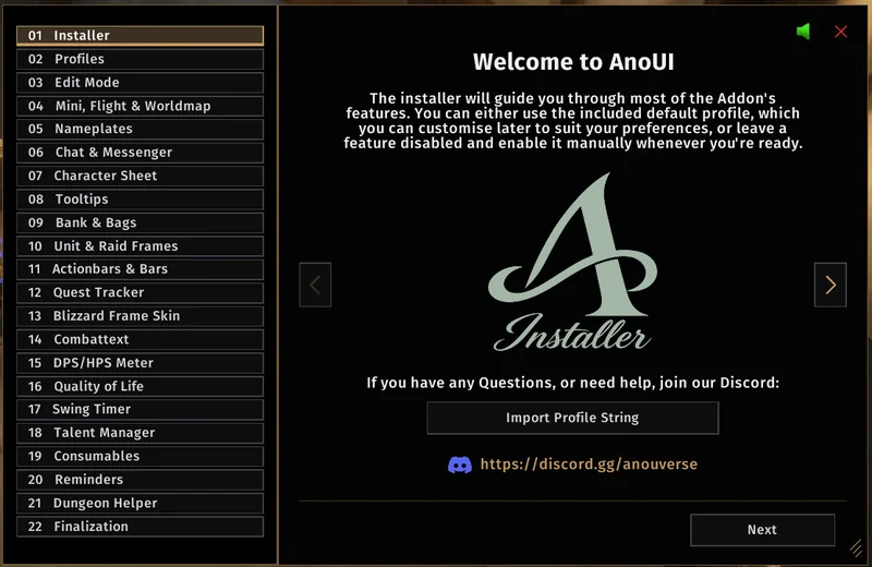 Installer — welcome